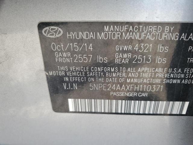 5NPE24AAXFH110371 Hyundai SONATA ECO