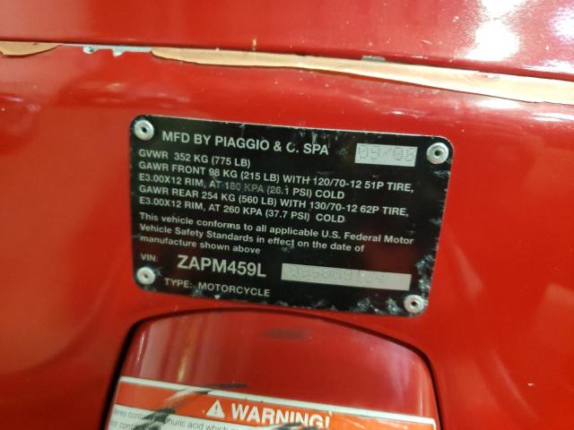 2009 VESPA GTS 250 ZAPM459L095009134