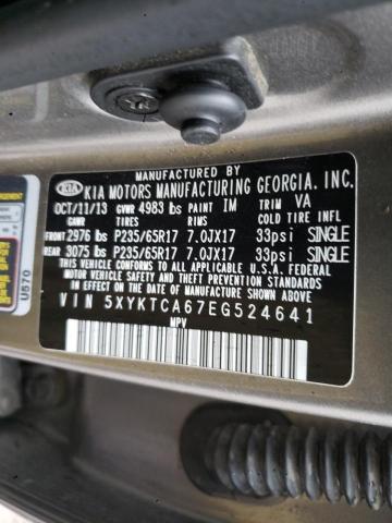 5XYKTCA67EG524641 KIA SORENTO LX