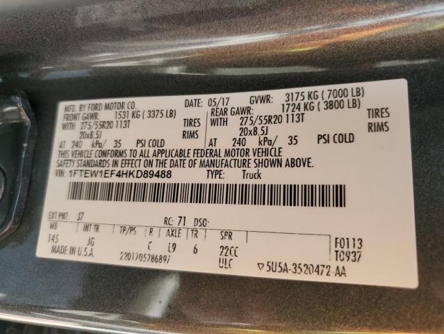 1FTEW1EF4HKD89488 Ford F150 Supercrew