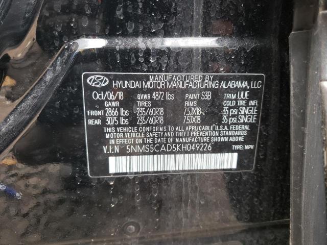 2019 HYUNDAI SANTA FE L - 5NMS5CAD5KH049226