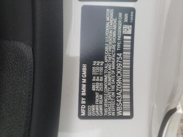 2022 BMW M4 COMPETI - WBS43AZ09NCK09754