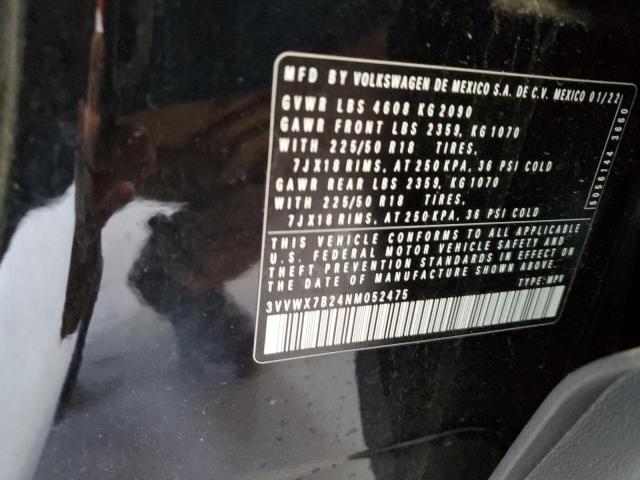 2022 VOLKSWAGEN TAOS SE - 3VVWX7B24NM052475