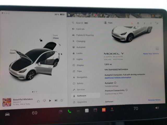 7SAYGDEE7NF544954 Tesla Model Y
