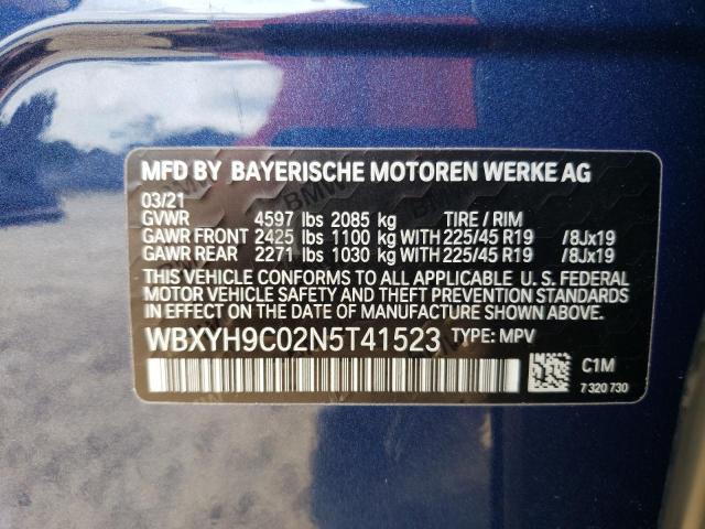 VIN WBXYH9C02N5T41523 2022 BMW X2, Sdrive28I no.13