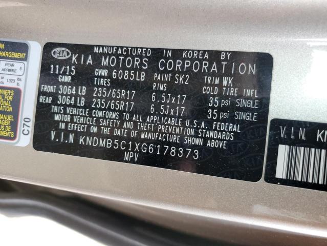 KNDMB5C1XG6178373 KIA SEDONA LX