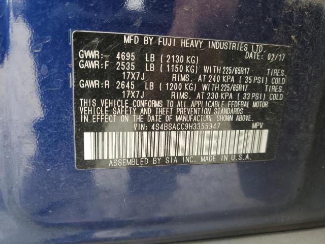 4S4BSACC9H3355947 Subaru Outback 2.5i Premium