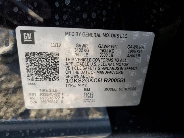 1GKS2GKC6LR200551 GMC Yukon Xl K1500 Slt