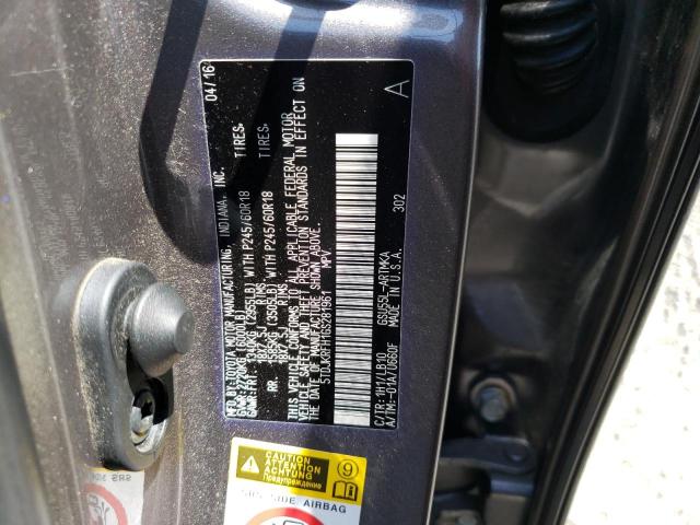 5TDJKRFH1GS281961 Toyota Highlander Xle