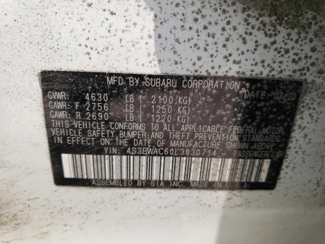 4S3BWAC60L3030714 Subaru Legacy Premium