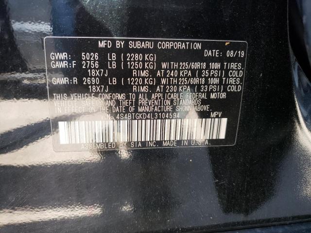 2020 SUBARU OUTBACK ON 4S4BTGKD4L3104594