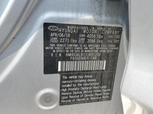 2018 HYUNDAI ELANTRA SP - KMHD04LB1JU681202
