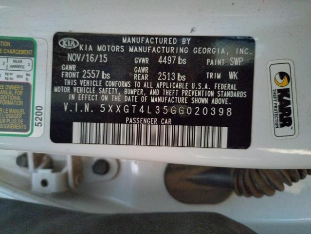 5XXGT4L35GG020398 KIA Optima Lx