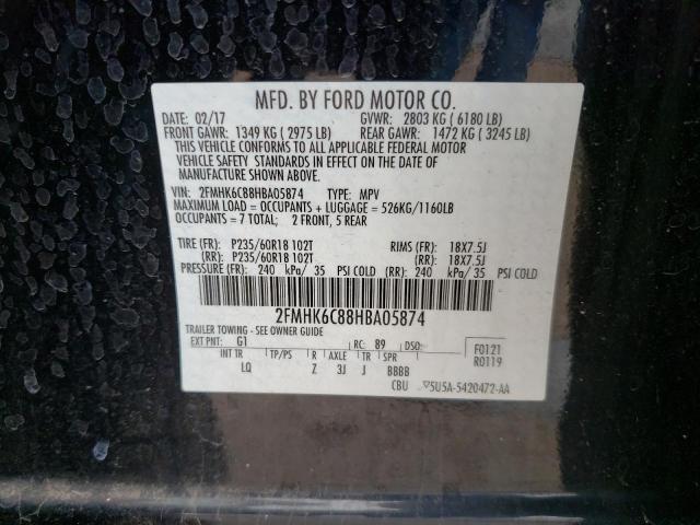 2FMHK6C88HBA05874 Ford FLEX SEL