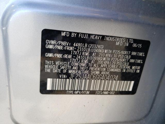 JF2SJAAC6GG404024 Subaru Forester 2.5i