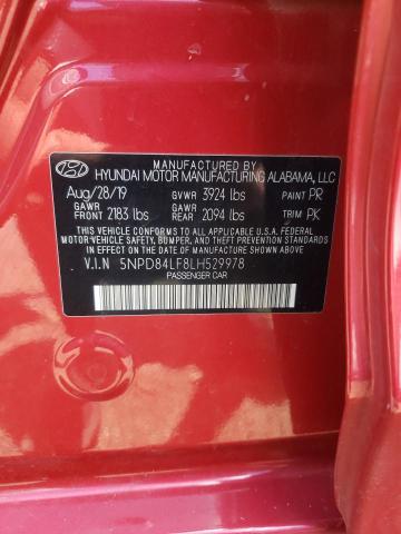 5NPD84LF8LH529978 Hyundai ELANTRA SEL