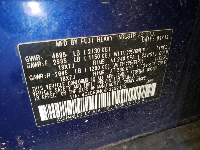 4S4BSBNC4F3292403 Subaru Outback 2.5i Limited