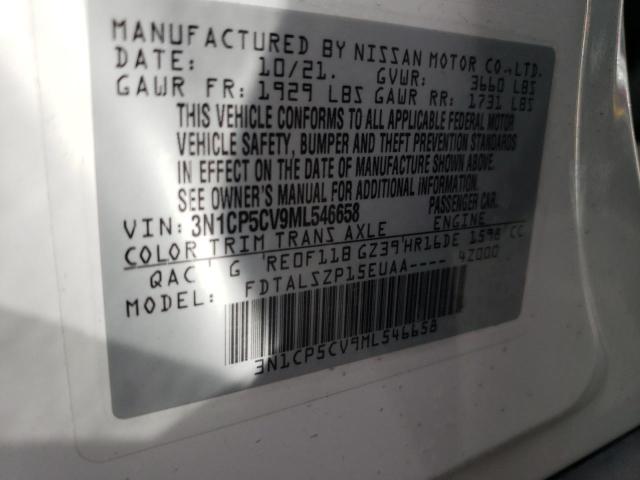3N1CP5CV9ML546658 Nissan KICKS SV