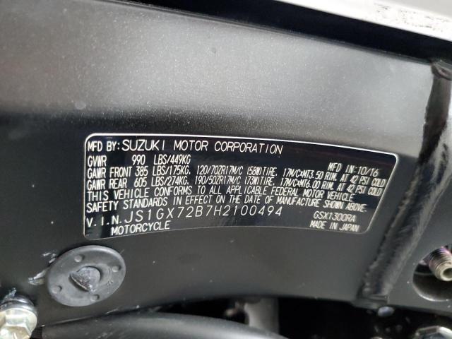 2017 SUZUKI GSX1300 RA JS1GX72B7H2100494