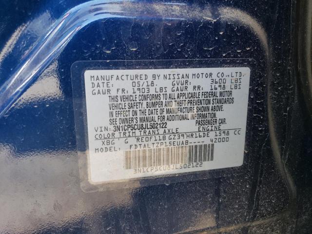 3N1CP5CU8JL502122 Nissan KICKS S
