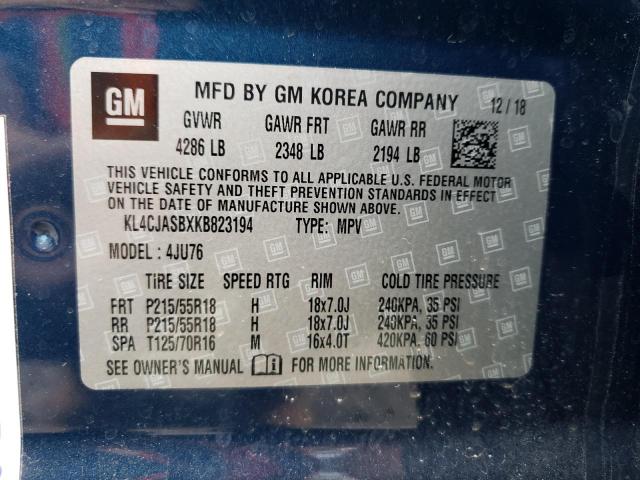 2019 BUICK ENCORE PRE - KL4CJASBXKB823194