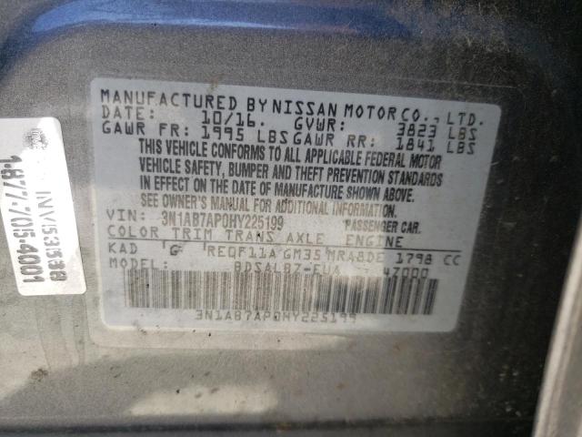 3N1AB7AP0HY225199 Nissan SENTRA S