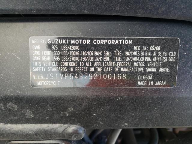 2009 SUZUKI DL650 A - JS1VP54B292100168