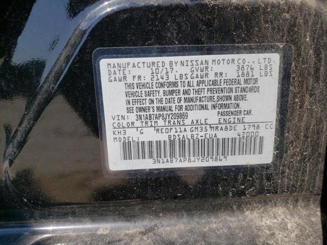 2018 NISSAN SENTRA S/S - 3N1AB7AP8JY209869