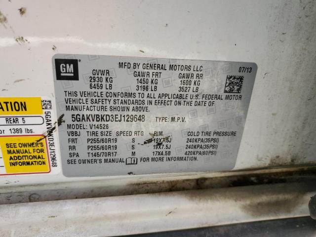 5GAKVBKD3EJ129648 Buick Enclave