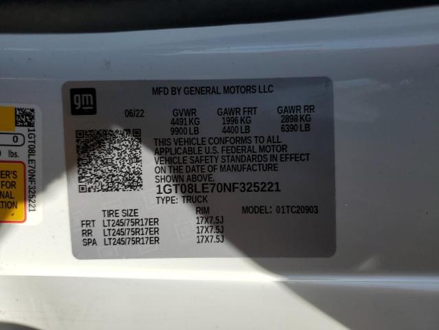 2022 GMC SIERRA C25 1GT08LE70NF325221