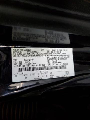 1FADP3F26GL310529 Ford FOCUS SE