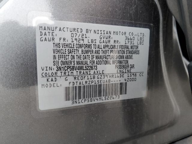 3N1CP5BV4ML522673 Nissan KICKS S