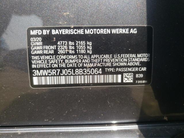 2020 BMW 330XI - 3MW5R7J05L8B35064