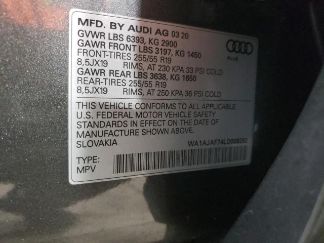 WA1AJAF74LD008282 2020 AUDI Q7, photo no. 14