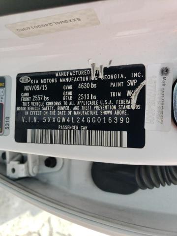 5XXGW4L24GG016390 KIA OPTIMA SX