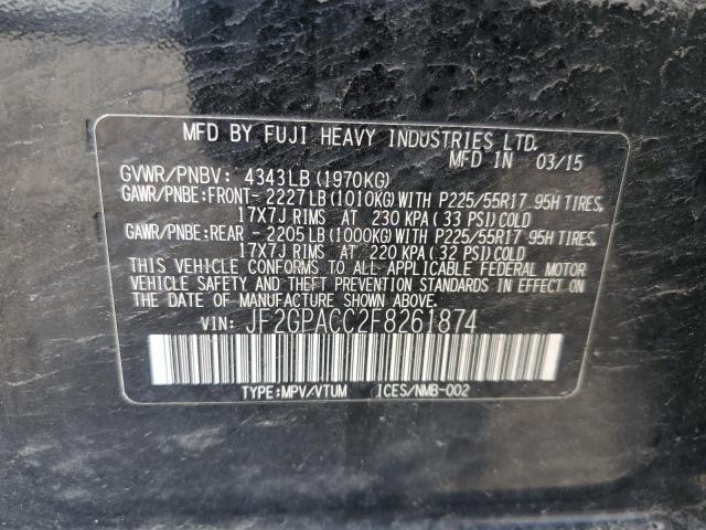 JF2GPACC2F8261874 Subaru Xv Crosstrek 2.0 Premium