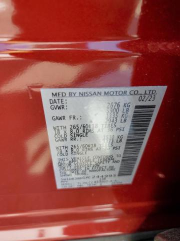 5N1DR3BD1PC244995 Nissan Pathfinder Sv