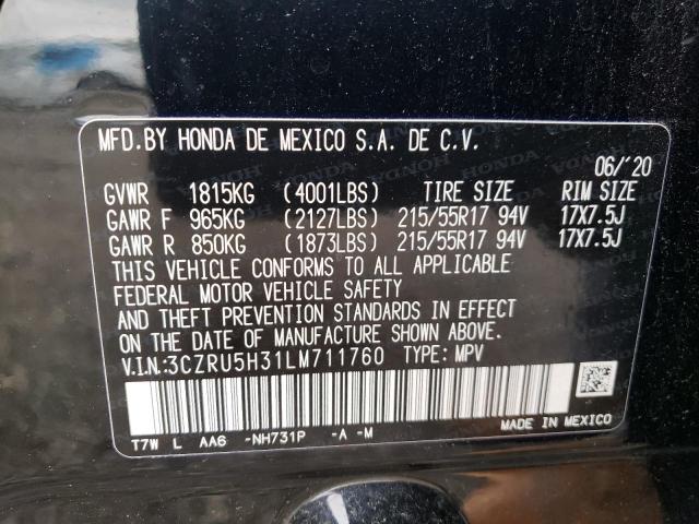 3CZRU5H31LM711760 Honda HR-V LX