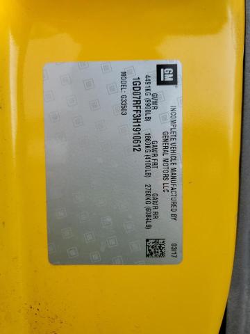 2017 GMC SAVANA CUT 1GD07RFF3H1910612