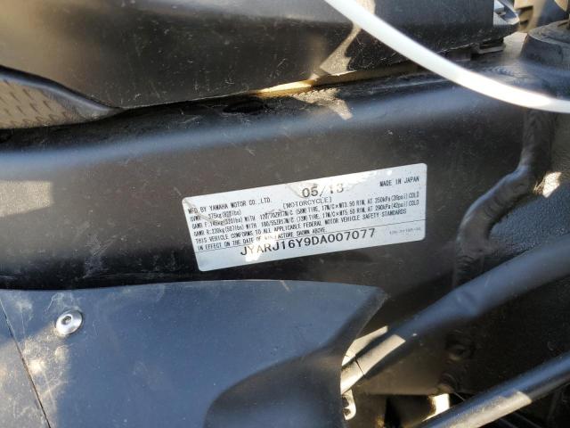 2013 YAMAHA YZFR6 C JYARJ16Y9DA007077