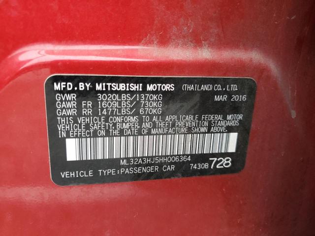 ML32A3HJ5HH006364 Mitsubishi MIRAGE ES