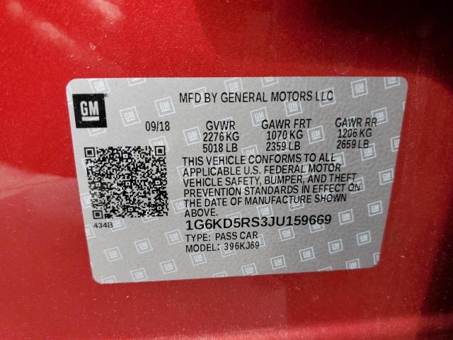 2018 CADILLAC CT6 LUXURY - 1G6KD5RS3JU159669