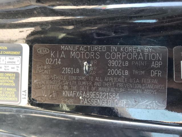 KNAFX6A89E5221584 KIA FORTE EX