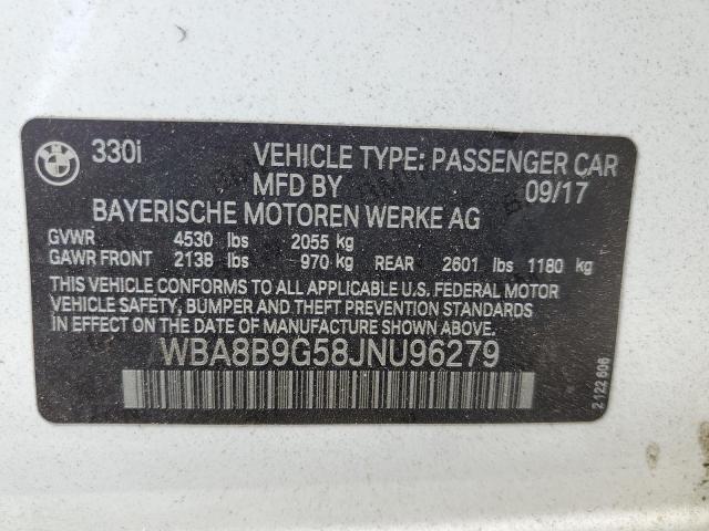 WBA8B9G58JNU96279 BMW 330 I