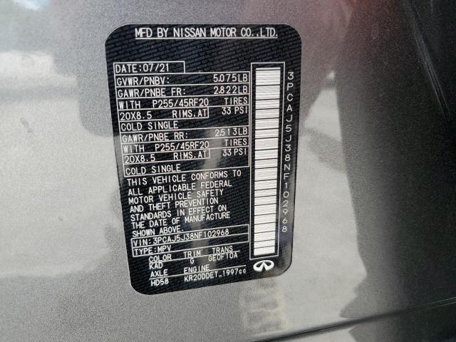 2022 INFINITI QX55 LUXE - 3PCAJ5J38NF102968