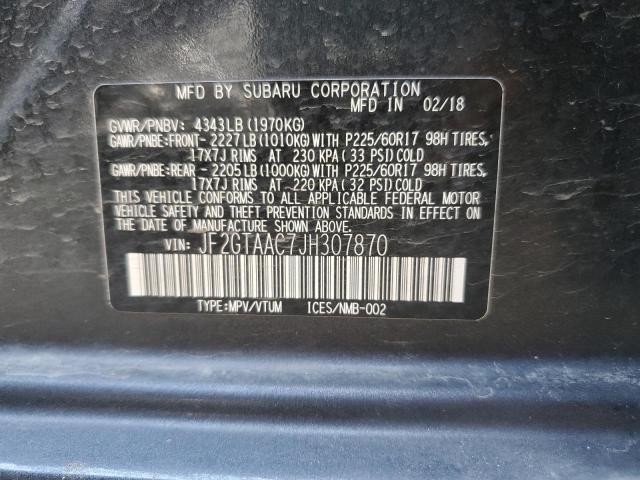 JF2GTAAC7JH307870 Subaru Crosstrek