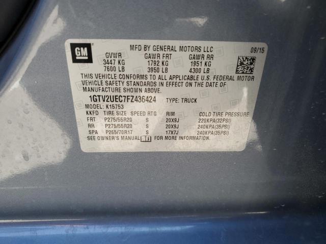 1GTV2UEC7FZ436424 GMC Sierra K1500 Sle