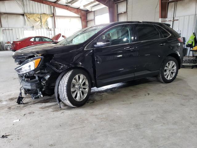 Salvage cars for sale at Billerica, MA auction: 2022 Ford Edge Titanium