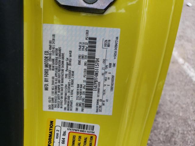 1FATP8FF4M5115704 Ford MUSTANG GT