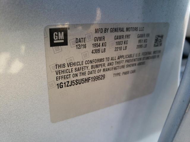 2017 CHEVROLET MALIBU HYB - 1G1ZJ5SU5HF199629